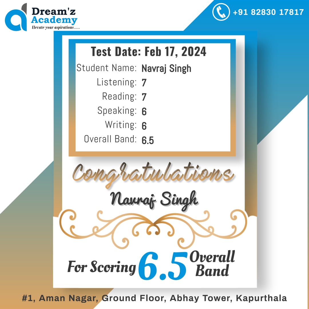 IELTS result 5 — scorecard